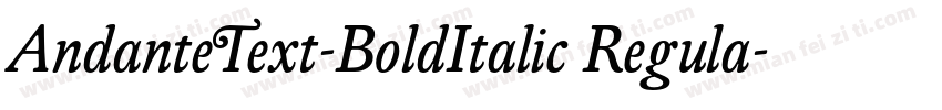 AndanteText-BoldItalic Regula字体转换